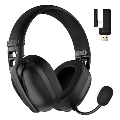 HATOR Gaming slušalice Hyperpunk 3 Wireless, USB-C / USB-A, Bluetooth, crne