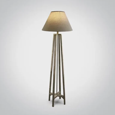 ONE LIGHT Stajaća svjetiljka 1x e27 drvo+bež širm dm61118a