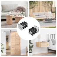 Navojni umetak za cijev, 2 kom, pocinčani čelik, crno-srebrni