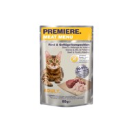 PREMIERE Hrana za mačke Meat Menu Adult, govedina i perad, 85 g