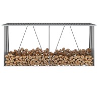 Vrtna ostava za drva od pocinčanog čelika 330 x 84 x 152 cm antracit