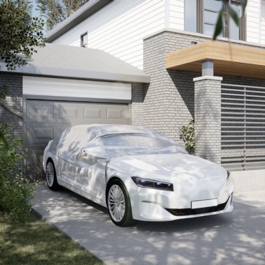 Navlaka za pola automobila s kukam, M, srebrna