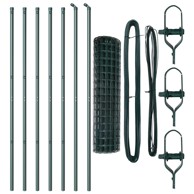 Euro ograda s 7 stupova 1. 2x10 m galvanizirani čelik, zelena 