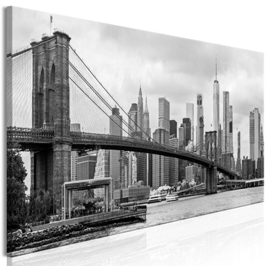 Slika Road to Manhattan Narrow Black and White 120x40
