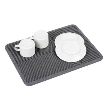 WENKO Siva podloga za ocjeđivanje posuđa od dijatomita 40x30 cm Damon