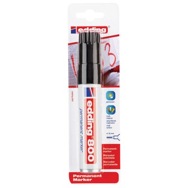EDDING Permanentni marker, 800/1, 4-12 mm, blister, crna
