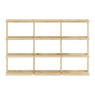 KARUP DESIGN Zidna polica od masivnog bora u prirodnoj boji 192x127 cm Groove 