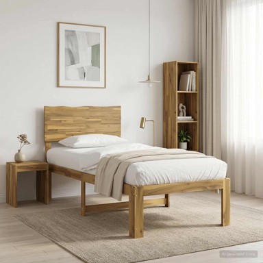 ROSTOCK Krevet s uzglavljem 100 x 200 cm, bijeli
