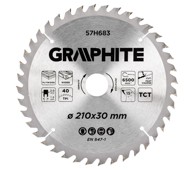 GRAPHITE List kružne pile 57H683 210x30 mm 40 zuba
