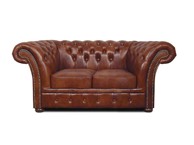 CHESTERFIELD Dvosjed Winfield Basic Leather, 2-sjedišta, Cloudy Brown Old