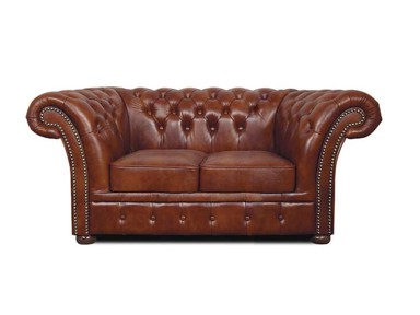 CHESTERFIELD Dvosjed Winfield Basic Leather, 2-sjedišta, Cloudy Brown Old