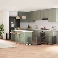 Vrata za pse s vratašcima, 8 panela, sklopiva, 80 x 60 x 2 cm