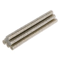 TOPEX štapići vrućeg ljepila s glitterom 8 mm, srebrni, 6 kom.