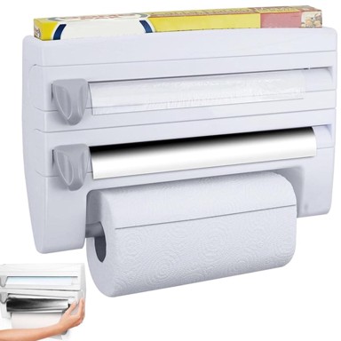 VERKGROUP 4-u-1 zidni organizator za kuhinju, folija i ručnici