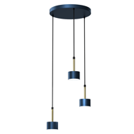 MILAGRO Viseća lampa Arena, 3xGX53, plavo/zlatna