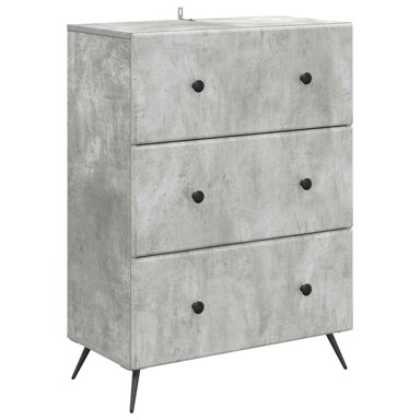 Ormar s ladicama, 66 x 34,5 x 90 cm, betonsko siva