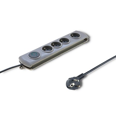 QOLTEC Produžni kabel Quick Switch 4 utičnice 2,5 m, sivi
