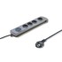 QOLTEC Produžni kabel Quick Switch 4 utičnice 2,5 m, sivi