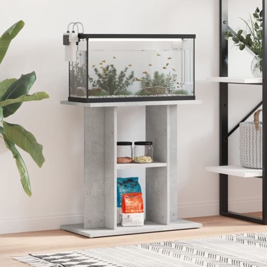 Stalak za akvarij boja betona 60x30x60 cm od konstruiranog drva