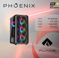 PHOENIX Stolno računalo FLAME X-510 / AMD Ryzen 7 9800X3D, 32GB, 2TB SSD, GeForce RTX 5070, bez OS