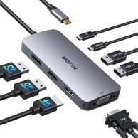 USB-C priključna stanica 8u1 dual DisplayPort