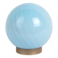 LEITMOTIV Svijetlo plava stolna lampa sa staklenim sjenilom (visina 17 cm) Summer Globe 