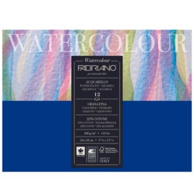 FABRIANO Blok Watercolor gf, 24x32cm, 300g, 12L