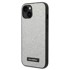 KARL LAGERFELD Futrola, iPhone 14 Plus, Glitter Plaque Logo, srebrna