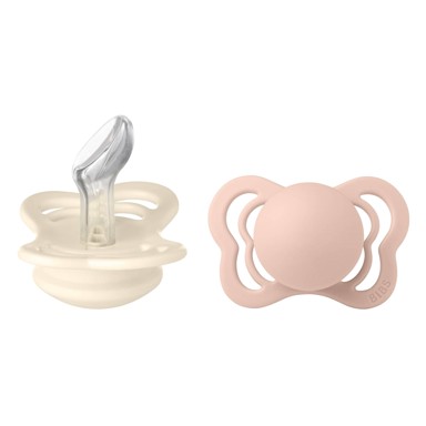 BIBS Duda varalica Couture, silikon, bijela/ružičasta (vel. 1)