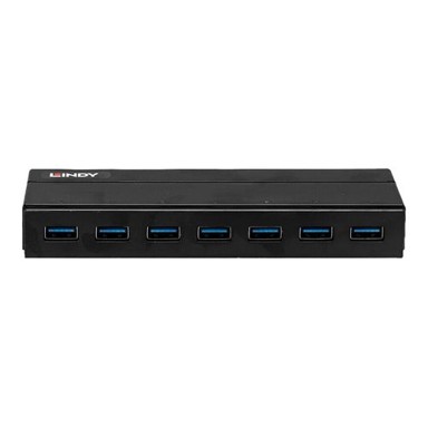 LINDY USB 3.1 hub, 7 priključaka, s funkcijom punjenja