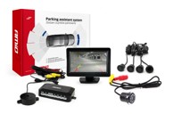 AMIO Parking senzori, 4 kom, crni, 18 mm, TFT01 4,3'' zaslon, buzzer, HD-307-IR kamera za rikverc