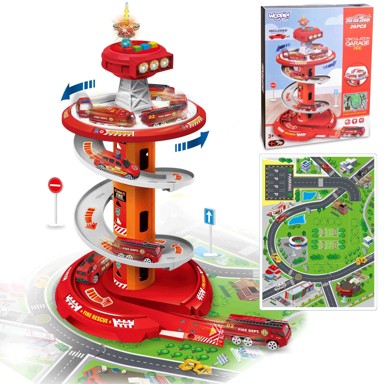 WOOPIE TOYS Rotirajuća garaža Vatrogasci, 26 elemenata