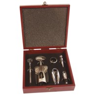 Set za vino, 6 dijelova u drvenoj kutiji JM038