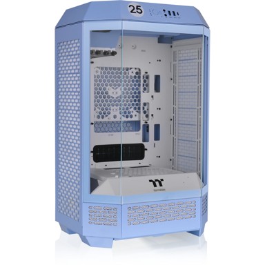 THERMALTAKE Kućište The Tower 300 Hydrangea Blue, micro tower, micro-ATX, kaljeno staklo, plavo