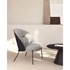KAVE HOME Crna/siva fotelja Eamy, 78x72x82 cm