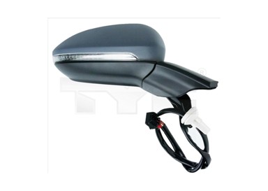 TYC Retrovizor VW Golf 7, desni, električni, grijani, s memorijom, sklopiv, žmigavac, podno svjetlo, 13 pinova, 337-0245