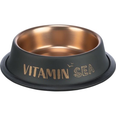 TRIXIE Posuda za pse Be Nordic, metalna/gumeni rub 0,7 l/fi-21 cm, crna/brončana