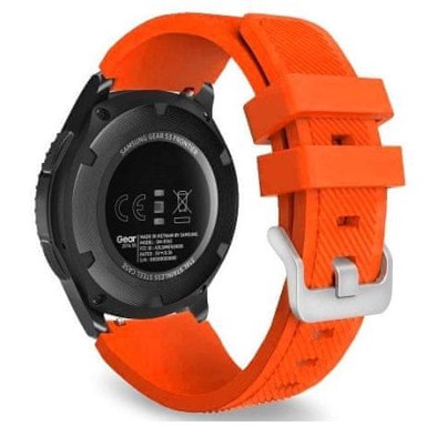 B-STRAP Silicone Sport remen za Huawei Watch 3 / 3 Pro, grep orange