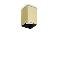 IDEAL LUX Stropna svjetiljka LOOK kvadratna PL1 D60 H100, zlatna