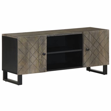 TV Ormarić crni 105 x 33 x 46 cm od masivnog drva manga