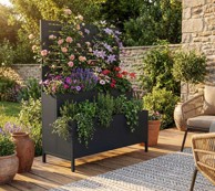 WESTMAN Stepenasta čelična žardinjera Dekora 5 s rešetkom 40x90x120, antracitna
