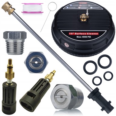 ROSFIX Set pribora za visokotlačni čistač, T-Racer + lance 58 cm + adapter, kompatibilno s Kärcher K2–K7