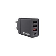 VERBATIM Zidni punjač 30W, 3×USB-A / 1×USB-C