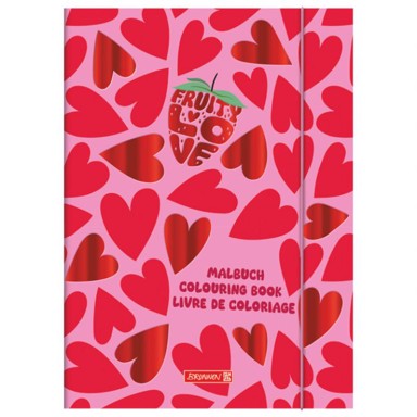 BRUNNEN Bojanka 10-48124 522, B5, Fruity Love, s naljepnicama, 16 listova