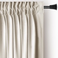RESTILO Bež zavjesa za djelomično zamračenje od samta 140x245 cm Pleat
