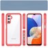 Futrola Hybrid za Samsung Galaxy A14 4G/5G Fusion, prozirna/crvena