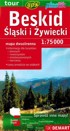 DEMART turistička karta Šleskih i Živječkih Beskida 1:75 000, plastificirana