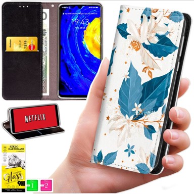 BLUEMOON Futrola tipa novčanik za Realme 14 Pro+ 5G / 14 Pro Plus 5G - maska s otiskom i zaštitnim staklom 9H