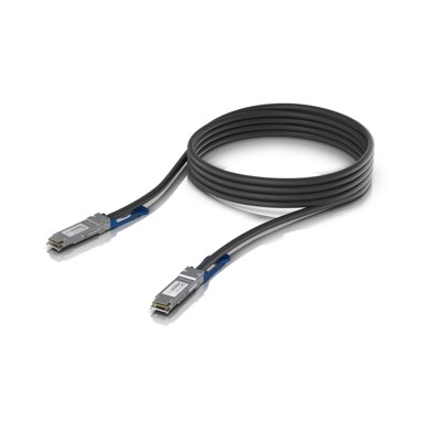 UBIQUITI DAC kabel UACC-DAC-QSFP28-3M, QSFP28 na QSFP28, 3 m, crni