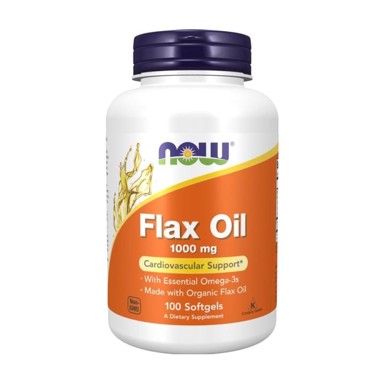 NOW Laneno ulje Omega 3-6-9, 1000 mg, 100 mekih kapsula